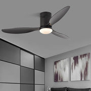 52-Inch LED Ceiling Fan Light with Remote Control and Three-Color Dimming Feature Luxe