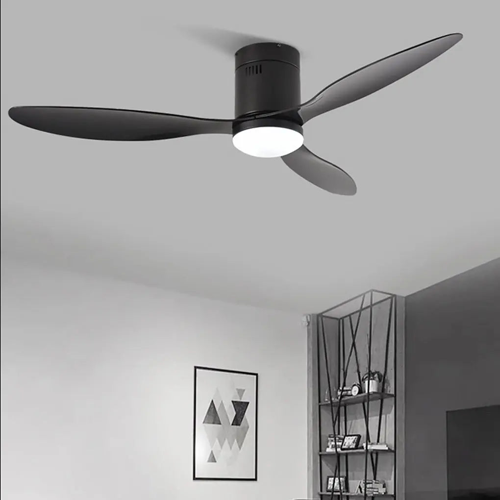 52-Inch LED Ceiling Fan Light with Remote Control and Three-Color Dimming Feature Luxe