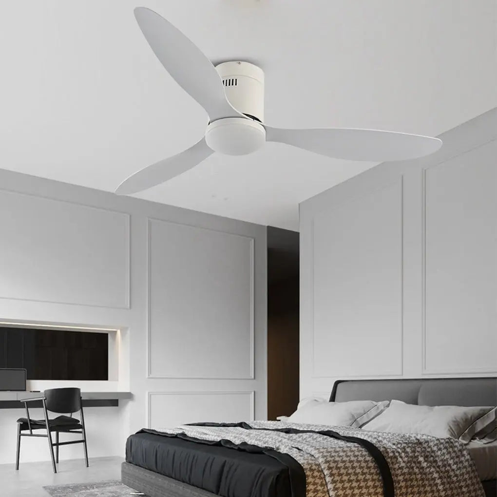 52-Inch LED Ceiling Fan Lamp with Remote Control and Three-Color Dimming Luxe