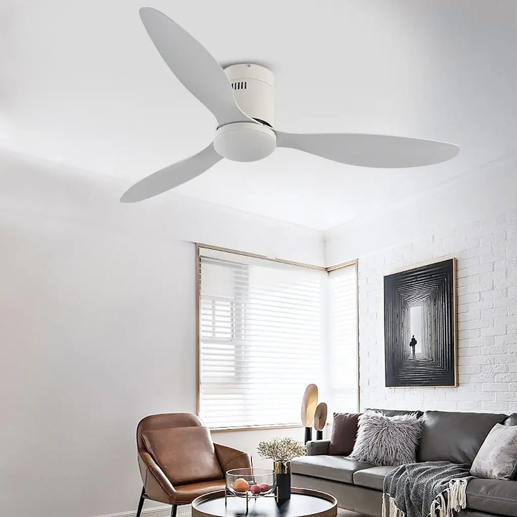52-Inch LED Ceiling Fan Lamp with Remote Control and Three-Color Dimming Luxe