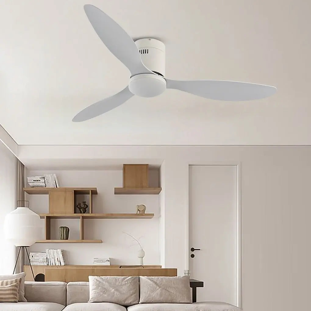 52-Inch LED Ceiling Fan Lamp with Remote Control and Three-Color Dimming Luxe