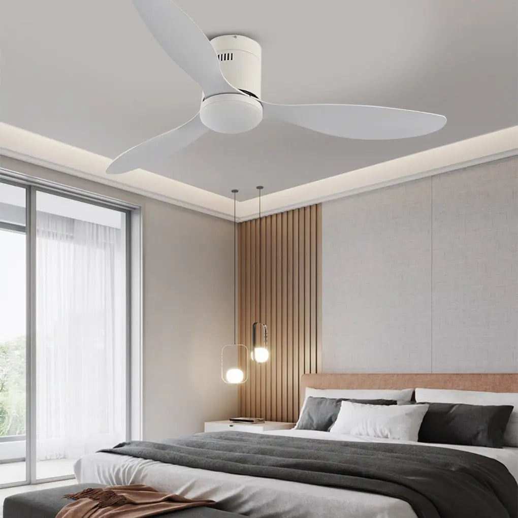 52-Inch LED Ceiling Fan Lamp with Remote Control and Three-Color Dimming Luxe