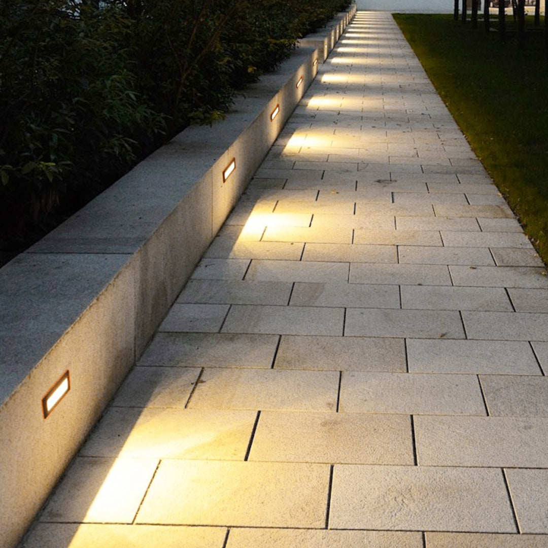 Classic Recessed LED Step Light — Die-Cast Aluminum, 5W OSRAM, 3000K, IP65 Weatherproof