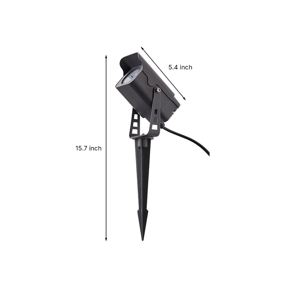 Modern Outdoor Garden Spotlight — Die-Cast Aluminum, 12W LED, 3000K, IP55, 90° Adjustable