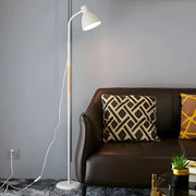 59-Inch Arc LED Task Floor Lamp with Wood and Metal Design Luxe