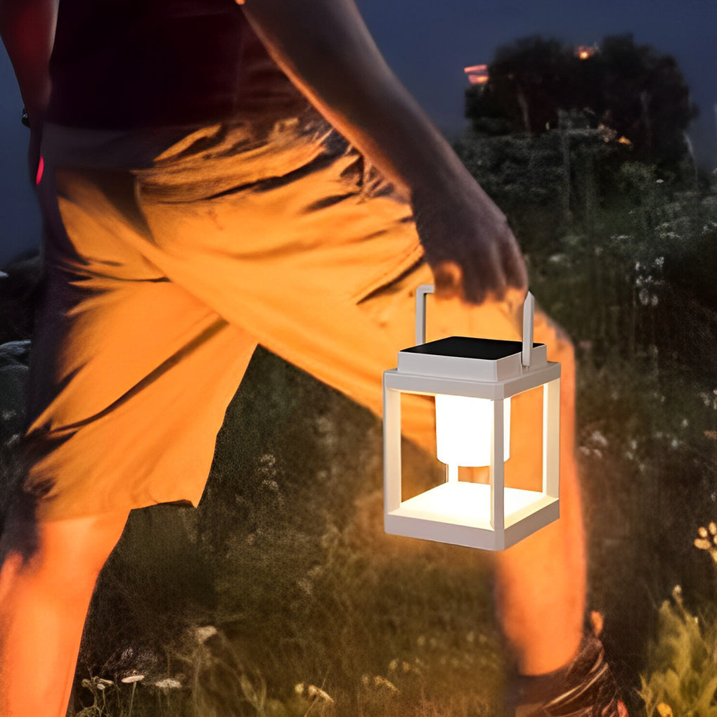 Portable Solar & USB Outdoor Lantern — LED, IP44 Weatherproof, 3000K / 6500K, 5" × 7"