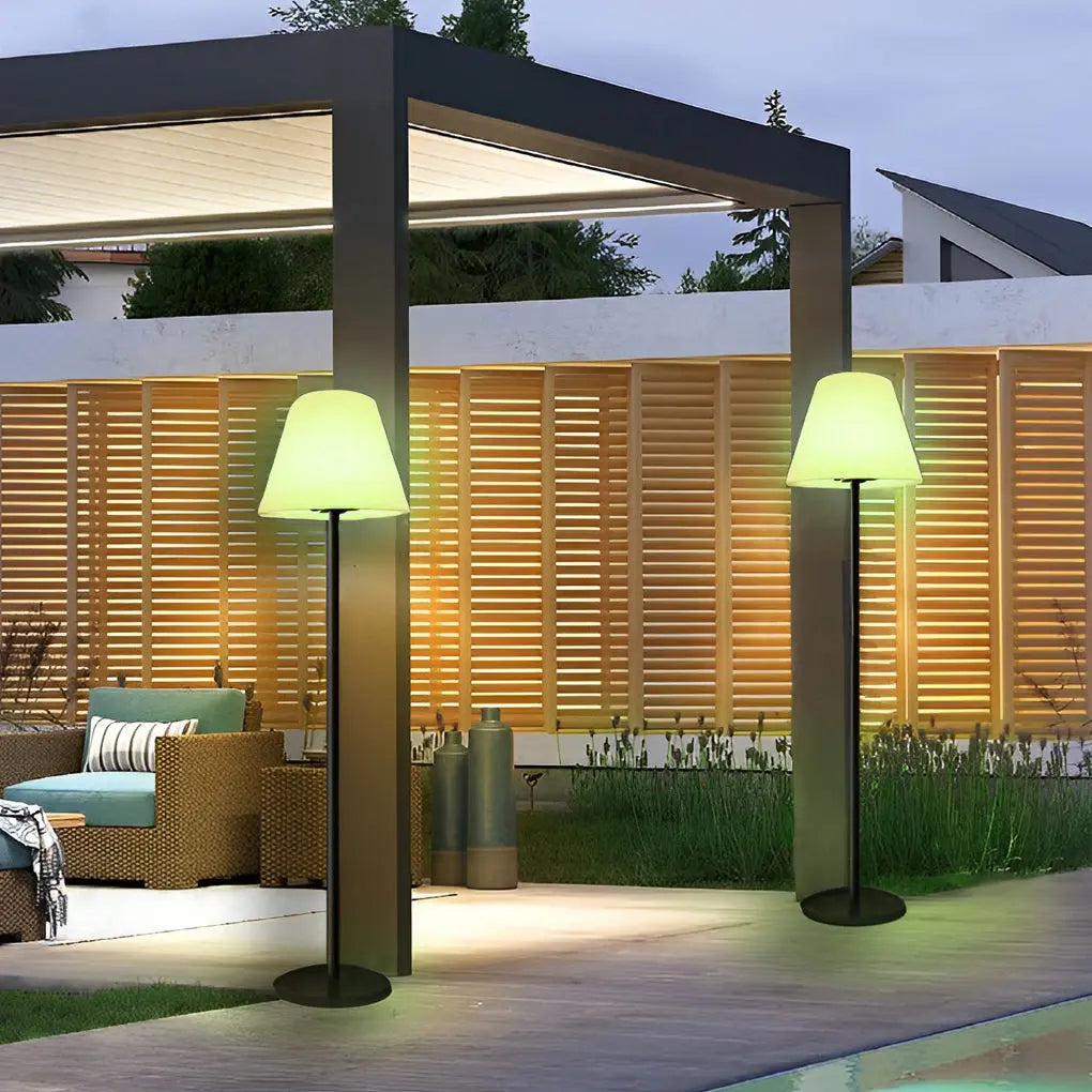 Contemporary LED Floor Lamp with Metal Design and Shade Luxe