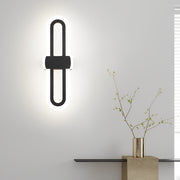 Rounded Rectangular Geometric LED Wall Sconce — Iron, 15W, 3000K / 6000K, 4.7" × 14.4"