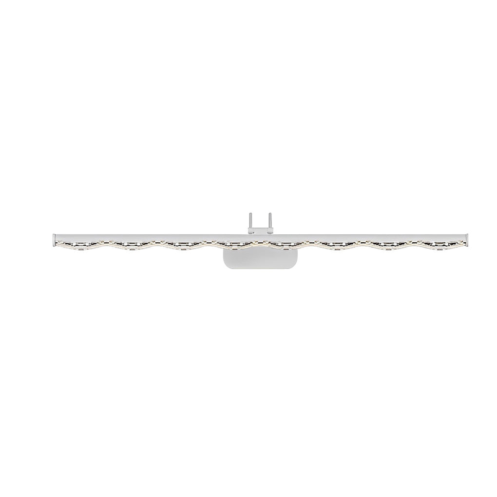 Prismatic Acrylic Vanity Light Bar — Iron, LED, Three-Step Dimming, 3000K/4500K/6000K, 8W–16W, 16.1"–31.9"