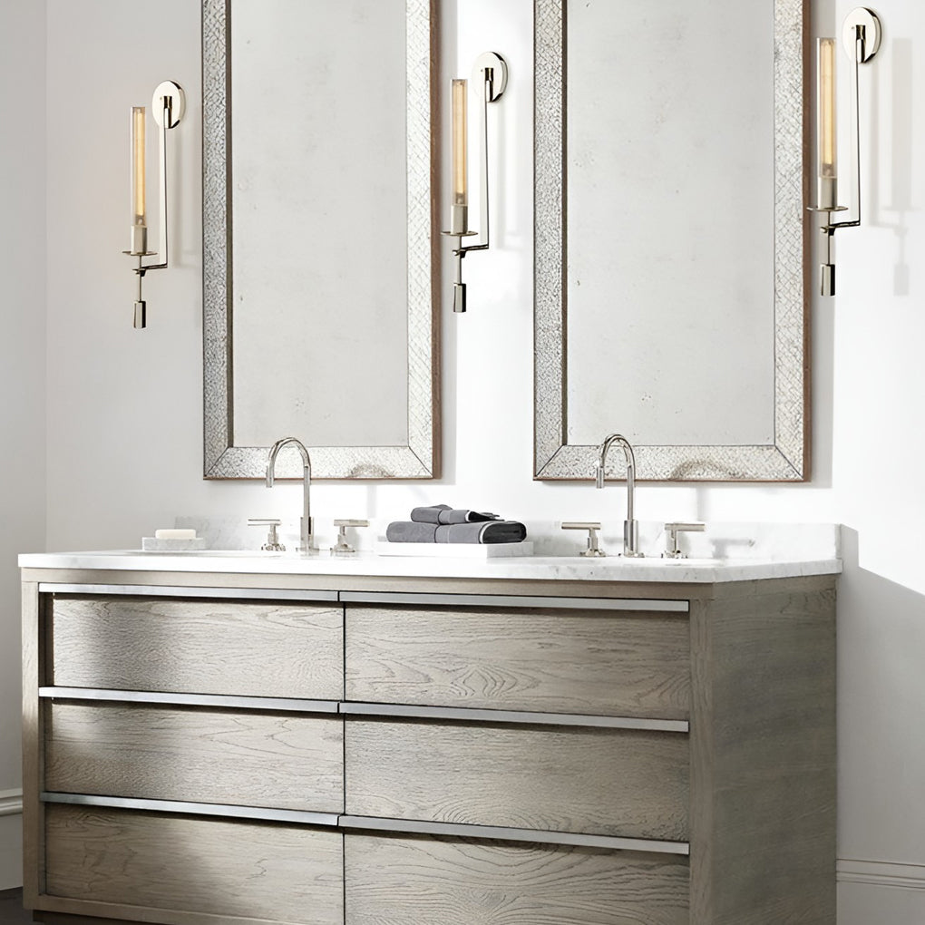 Postmodern Crystal Plug-in Wall Sconce — E14, Black or Bronze, 1-Light or 2-Light