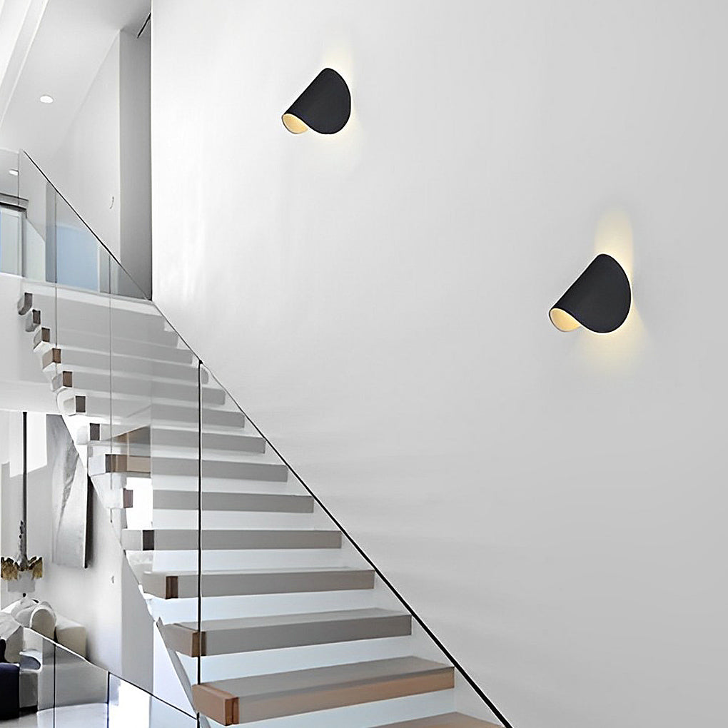 Adjustable Metal LED Wall Sconce — Modern, 4"W × 6"H, White / Black / Red / Blue