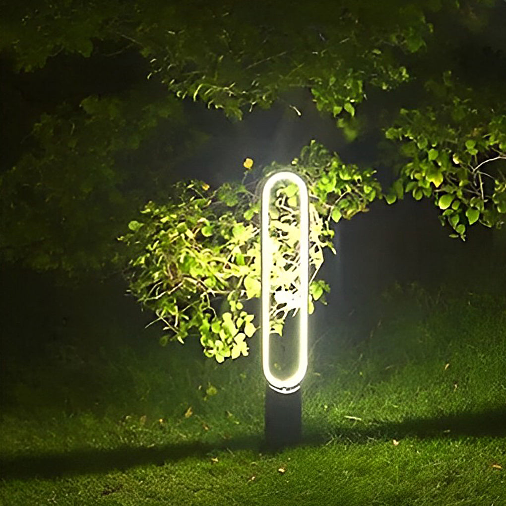 Modern Linear LED Solar Pathway Bollard — Black Aluminum, IP65 Weatherproof, Warm White 3000K