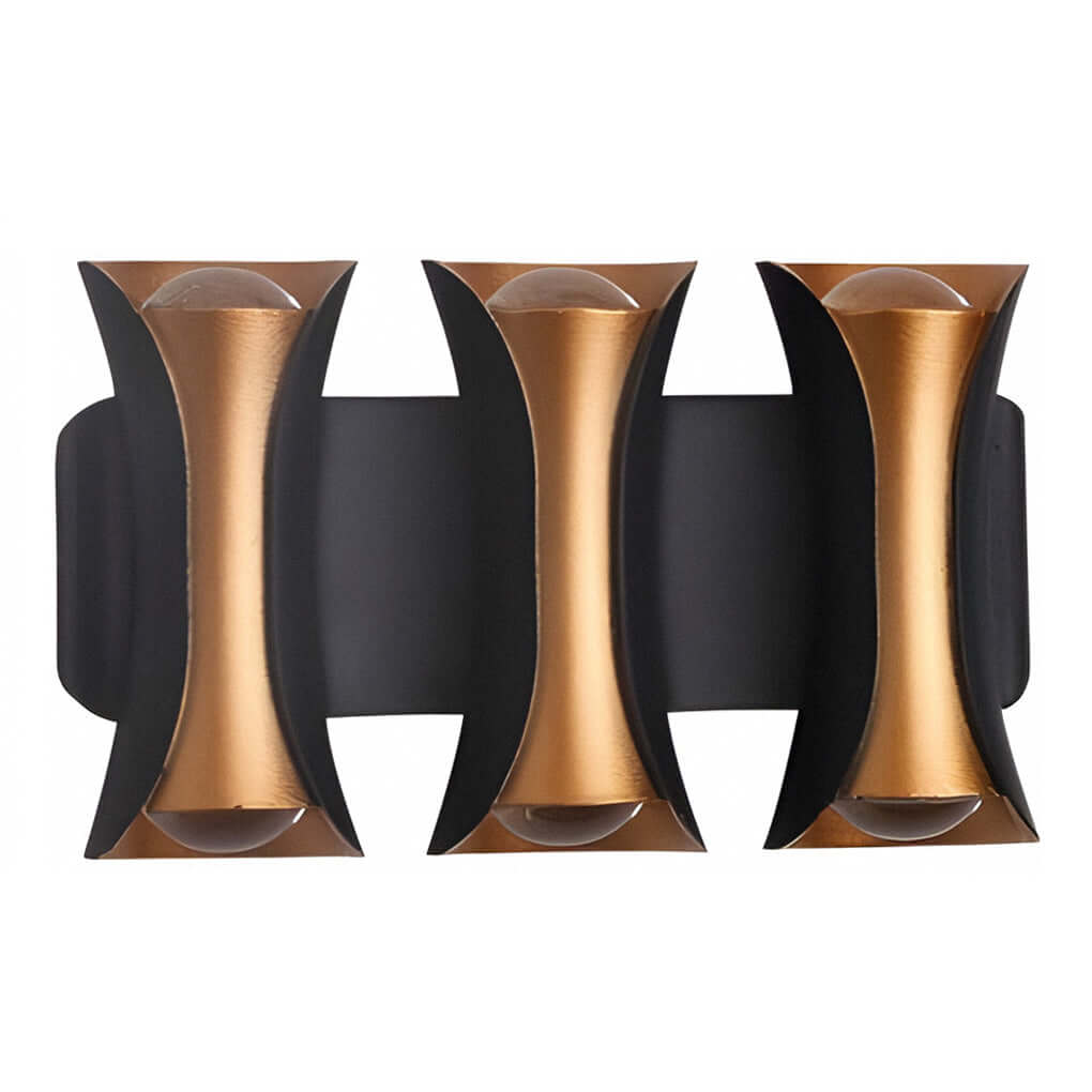 Modern Up/Down Outdoor Wall Sconce — Die-Cast Aluminum & Glass, LED, IP54, 4-Light / 6-Light / 8-Light