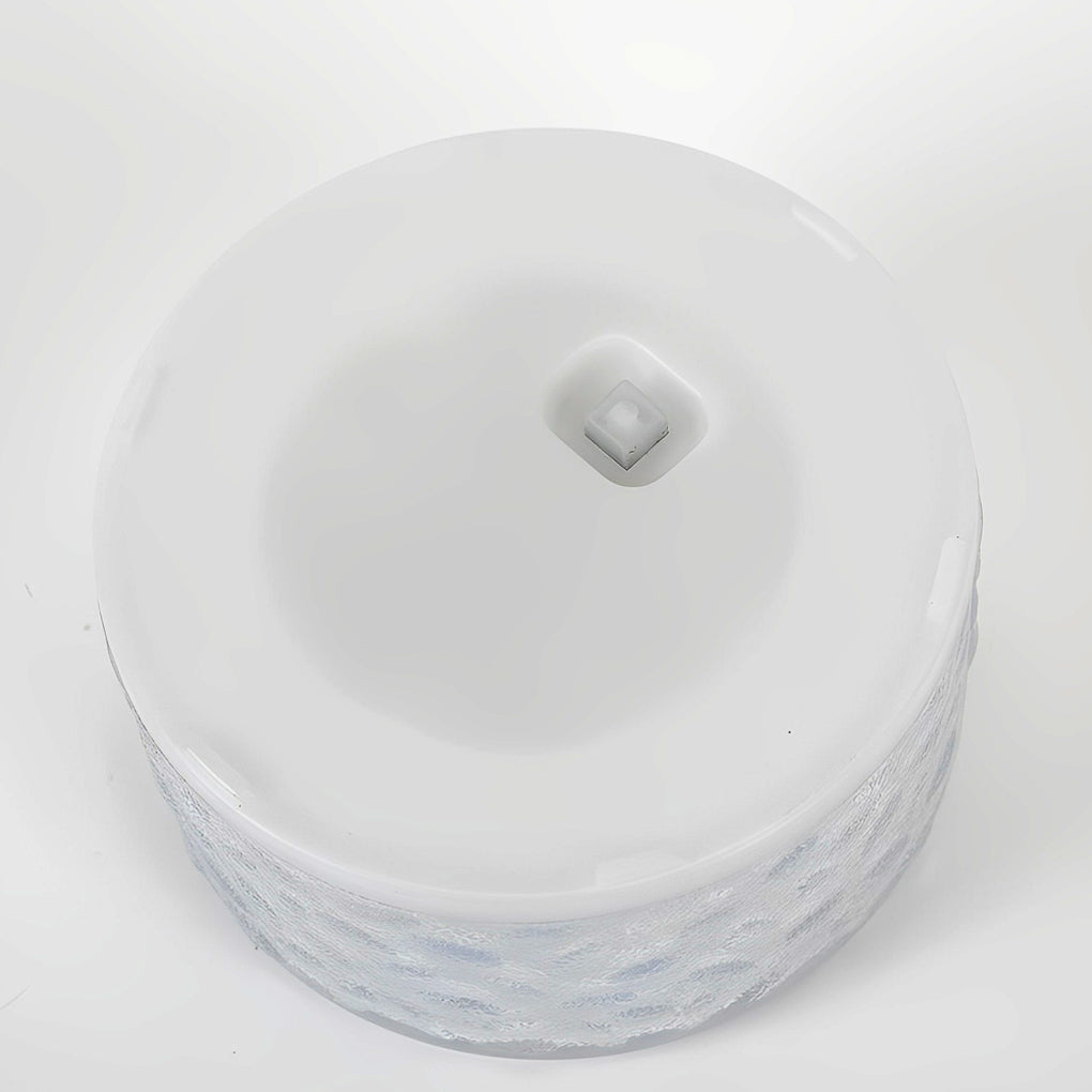 Round Ice Brick Solar Step Lights, Set of 4 — Acrylic, LED, IP65 Weatherproof, Warm White / Daylight