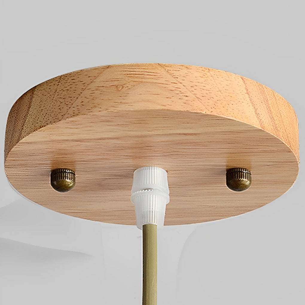 Round Hand-Woven Bamboo Pendant Light — Burlywood, E26/E27, 20" or 24" Diameter