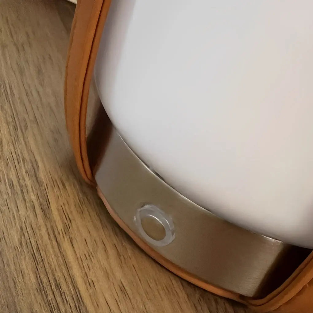 Contemporary Cordless Lantern Table Lamp in Mid-Century Style Luxe