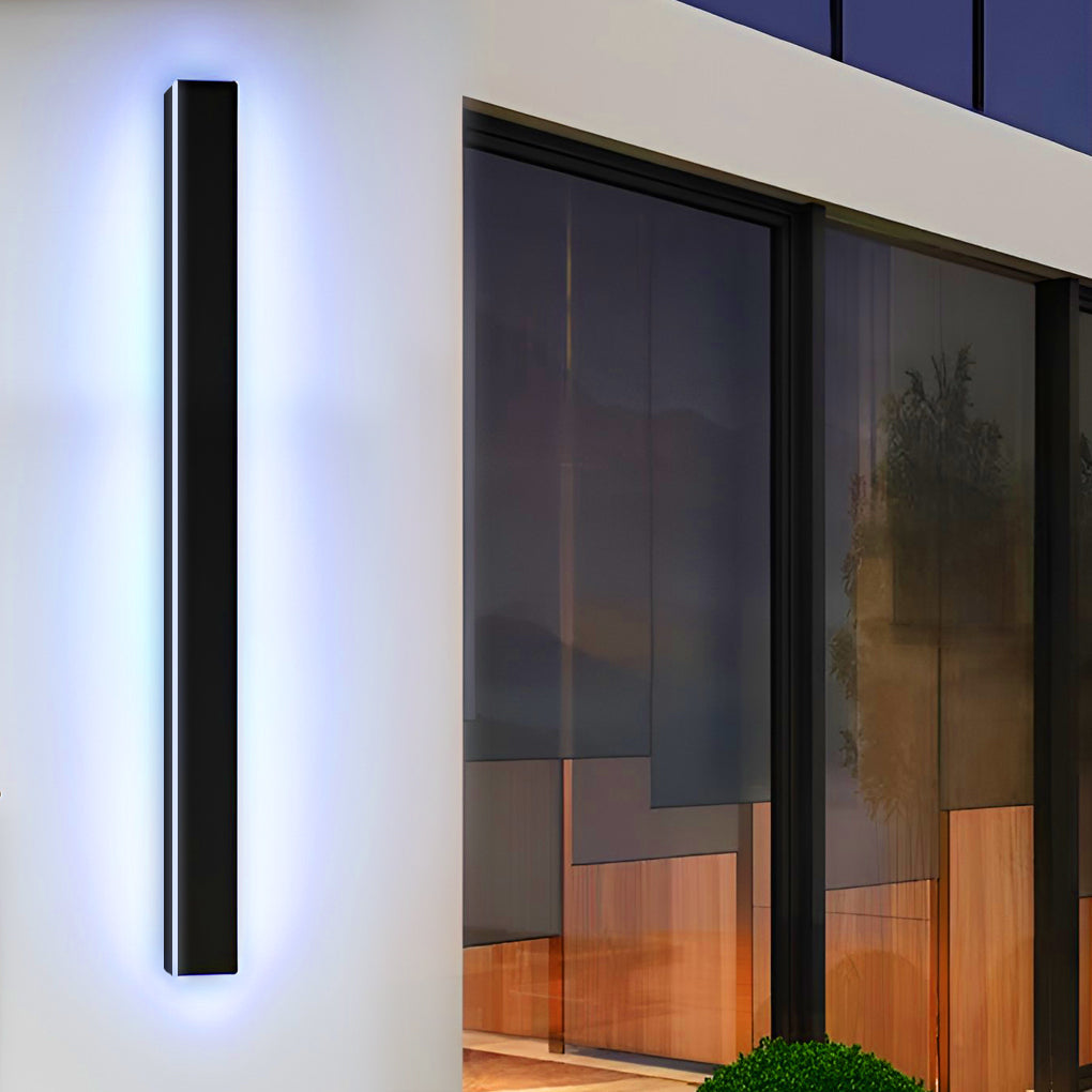 outdoor black long led linear wall lights led lighting solution