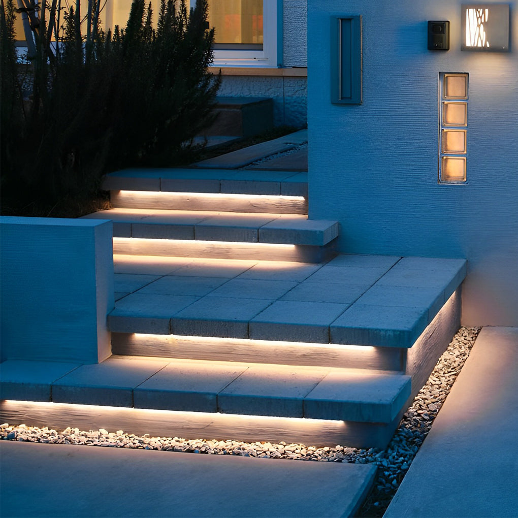 modern flexible strip light 039 waterproof recessed led under tread stair lighting