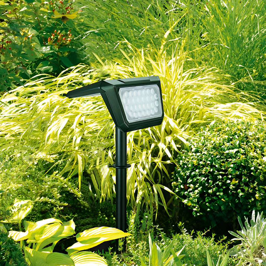 Black Solar Outdoor Flood Lights, Set of 2 — LED, IP65, Dual Color Temp (3200K/6500K), Auto Day/Night