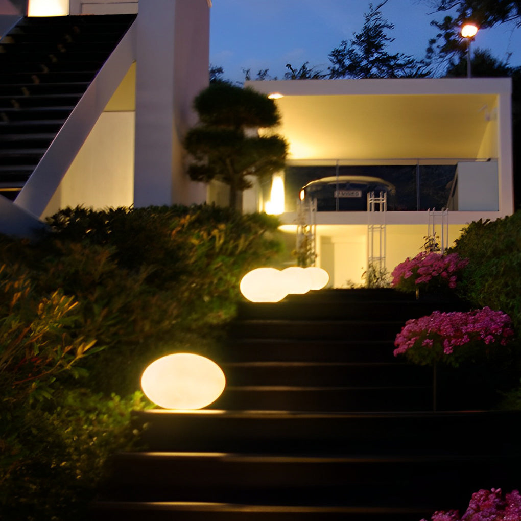 Cobblestone LED Landscape Lawn Light — Resin, Warm White 3000K, IP65 Weatherproof