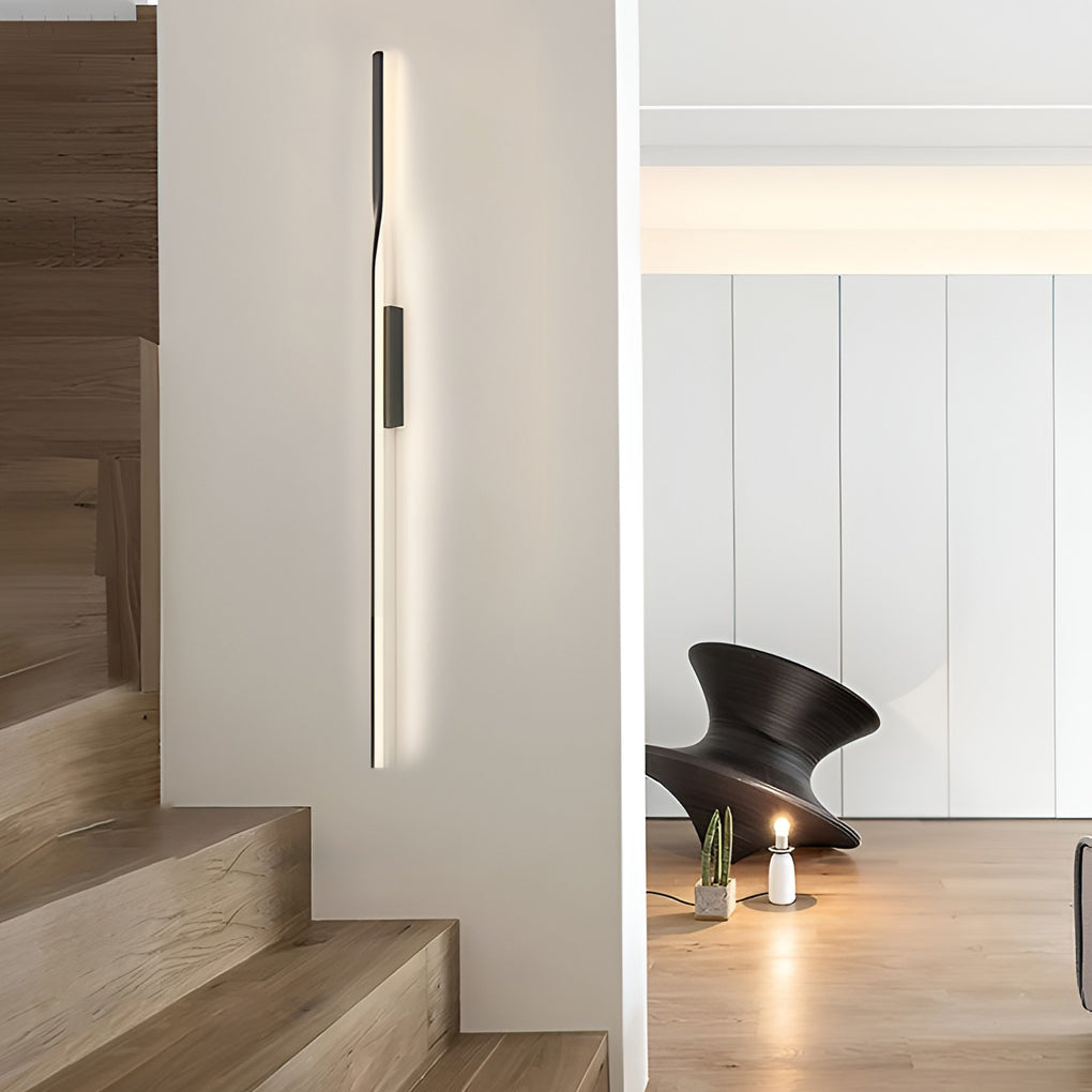 Modern Minimalist Linear Wall Sconce — Black Iron, LED, 10W–19W, 23.6" to 47.2"