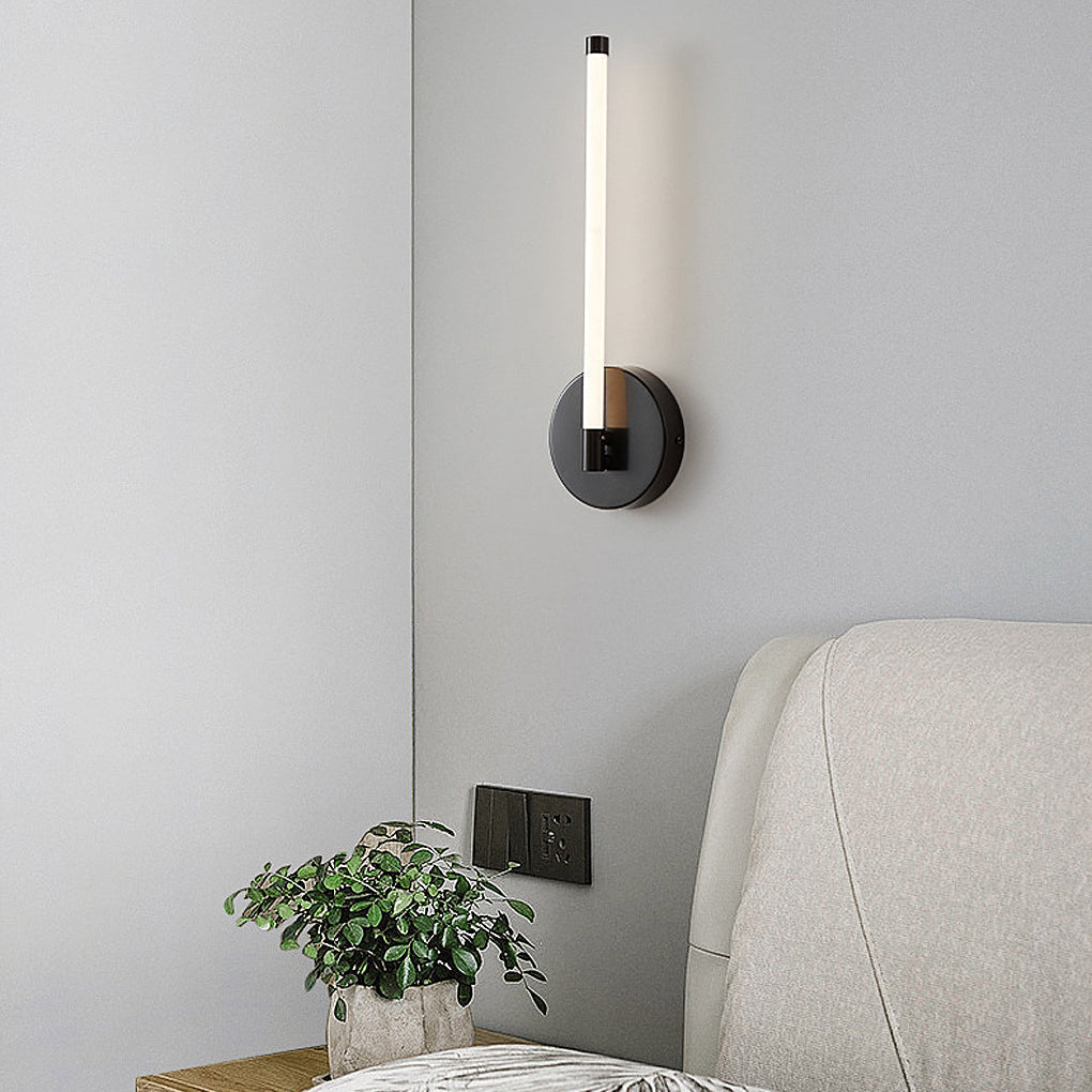 Modern Circular-Strip LED Wall Sconce — Copper & Acrylic, Three-Step Dimming (3000K/4500K/6000K), 16"/24"/31"