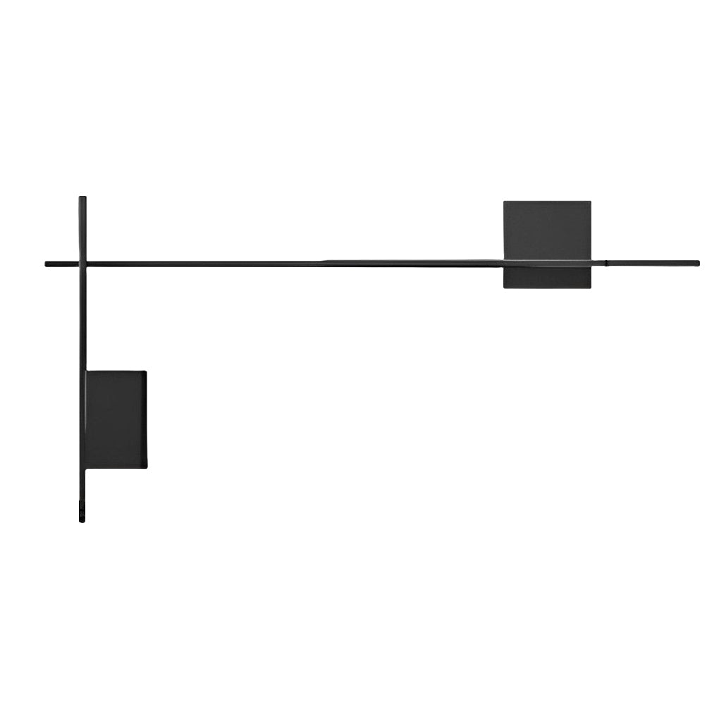 Square Strip Linear Wall Sconce — Iron, LED 10W, Three-Step Dimming (3000K/4500K/6000K), Black or White