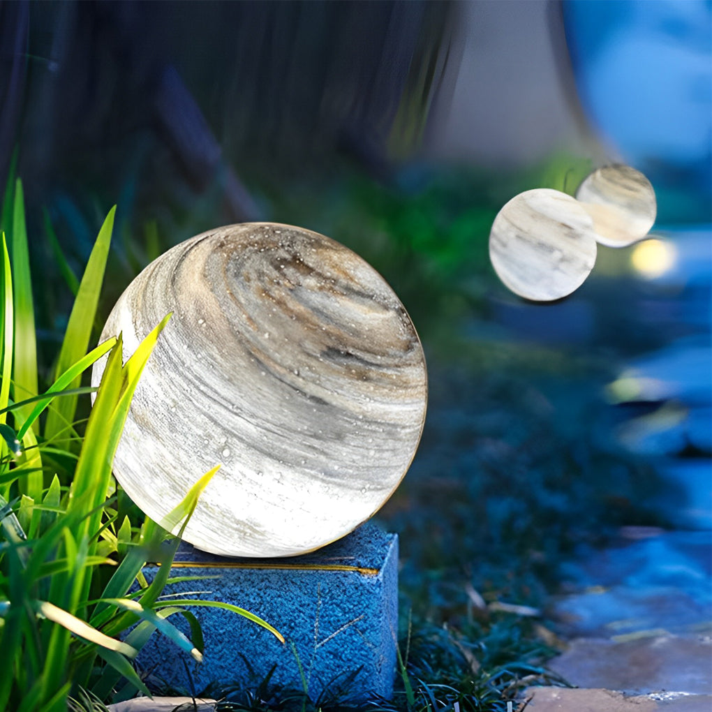 Round Globe Outdoor Fence Post Light — Die-Cast Aluminum & Glass, E27, IP54 Weatherproof, Warm White 3000K