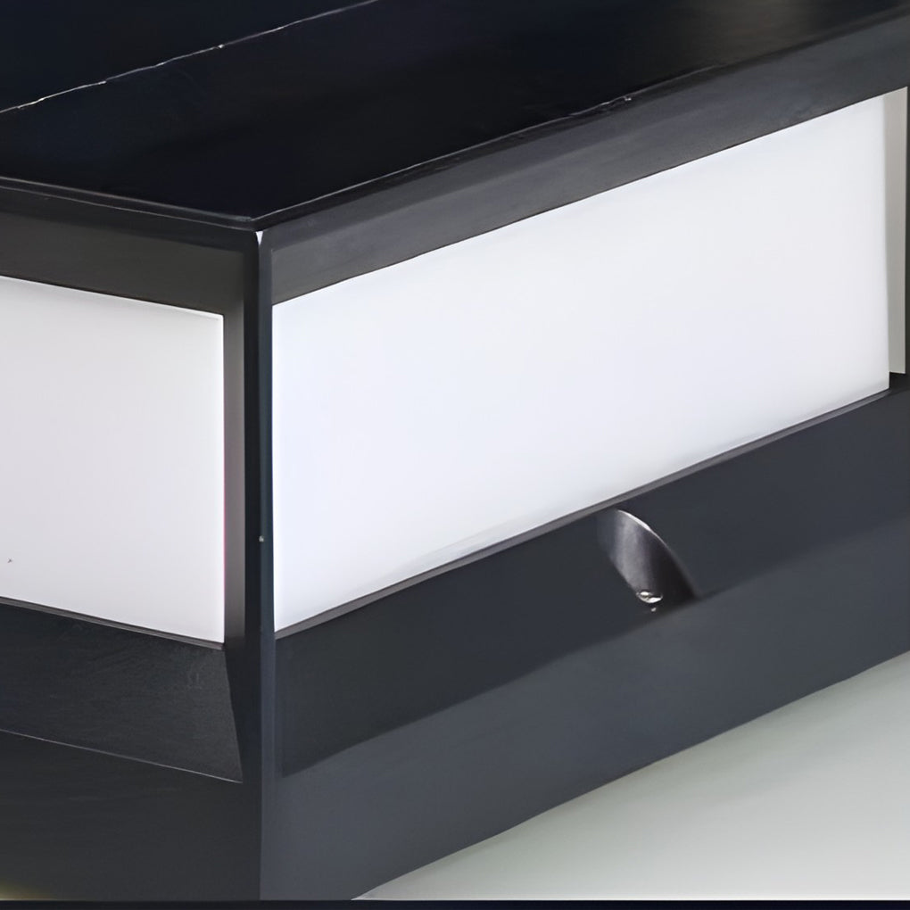 Modern Square Solar & Hardwired Outdoor Post Light — Die-Cast Aluminum, Black, IP54, Warm White 3200K