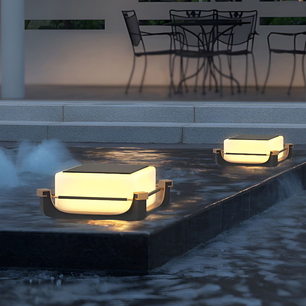 Solar LED Outdoor Deck Post Light — Stainless Steel, IP65 Weatherproof, 3000K Warm White
