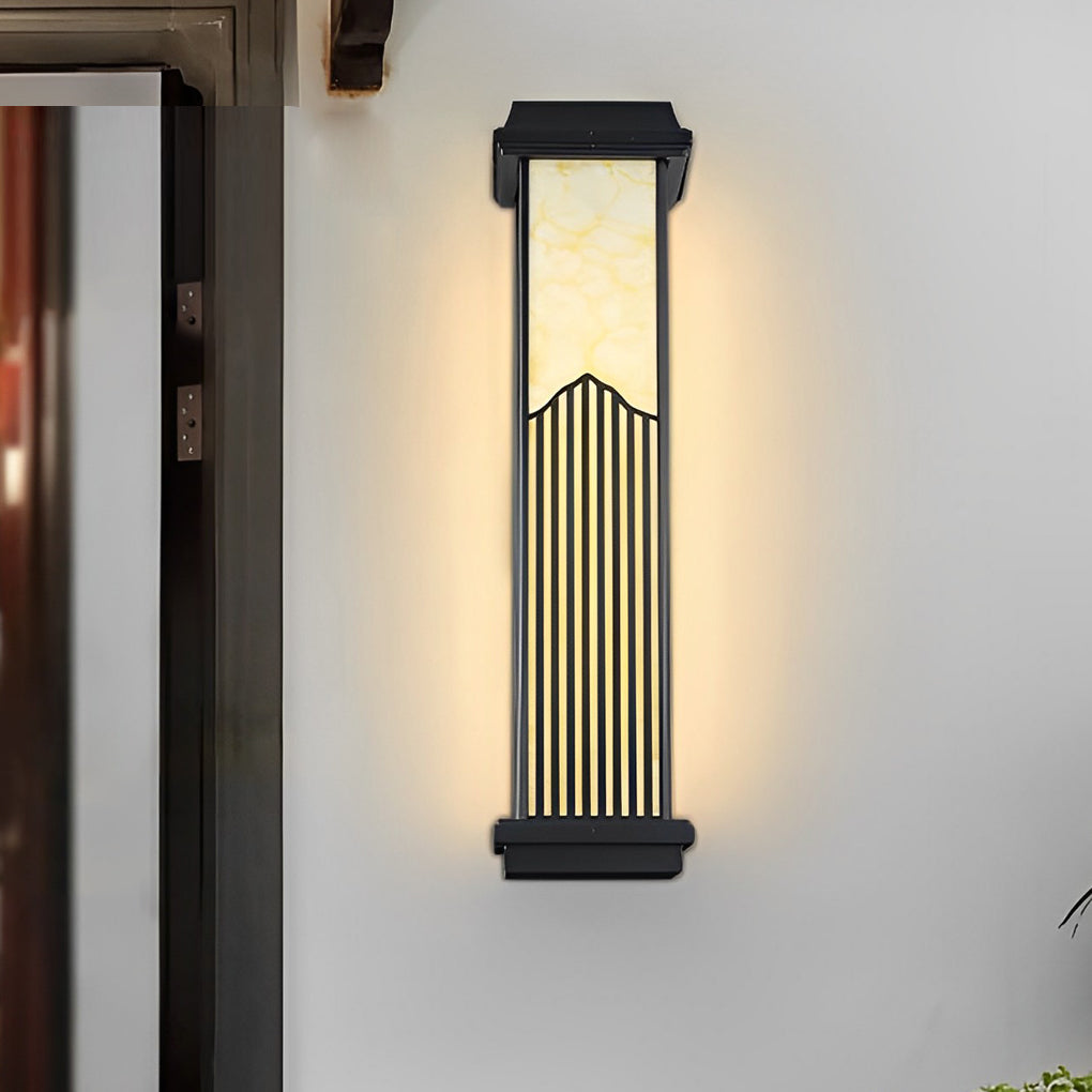 Modern Solar Outdoor Wall Sconce — Die-Cast Aluminum, Remote Control, IP55, Multi-Color Temperature, 3 Sizes