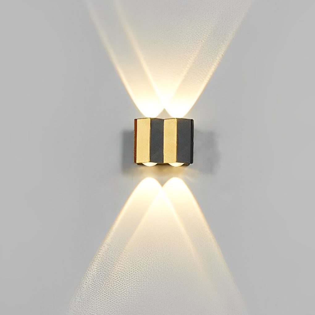 Modern Up/Down Outdoor Wall Washer — Aluminum, LED 3000K, IP65, 4W–10W, Black or Gold