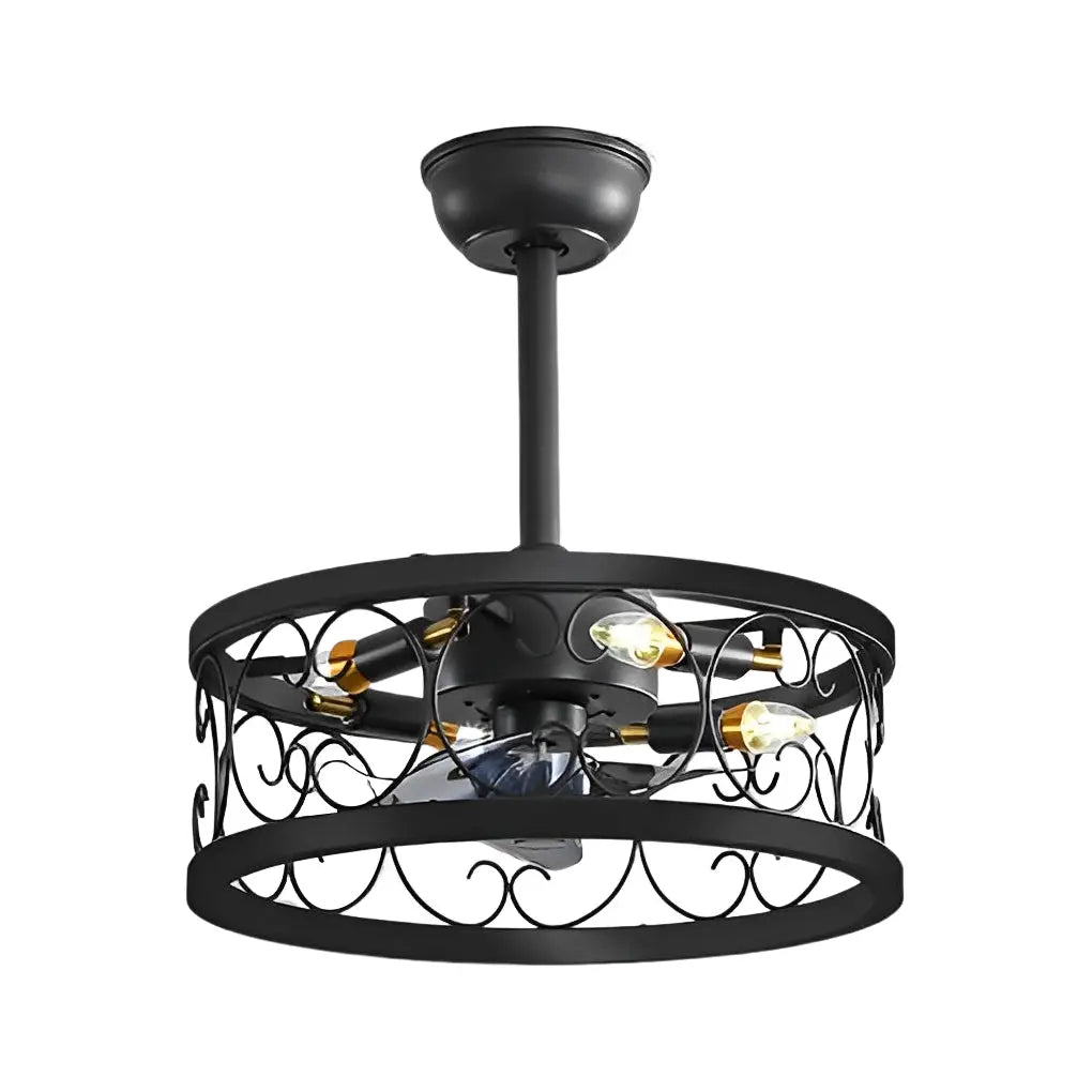 Bladeless Ceiling Fan with Remote Control: Retro Design, Three-Step Dimming, and Silent Operation Luxe