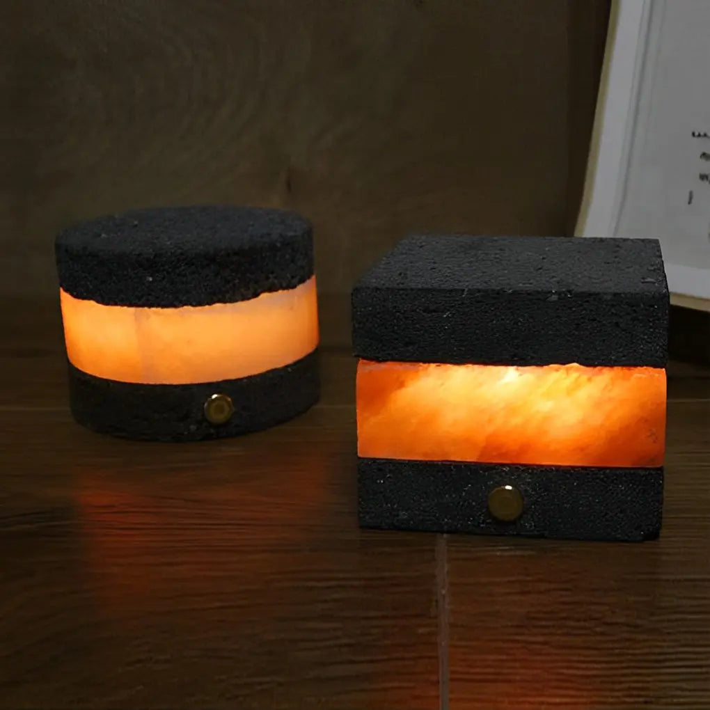 Mini Cordless Table Lamp in Volcanic Brick Design Luxe
