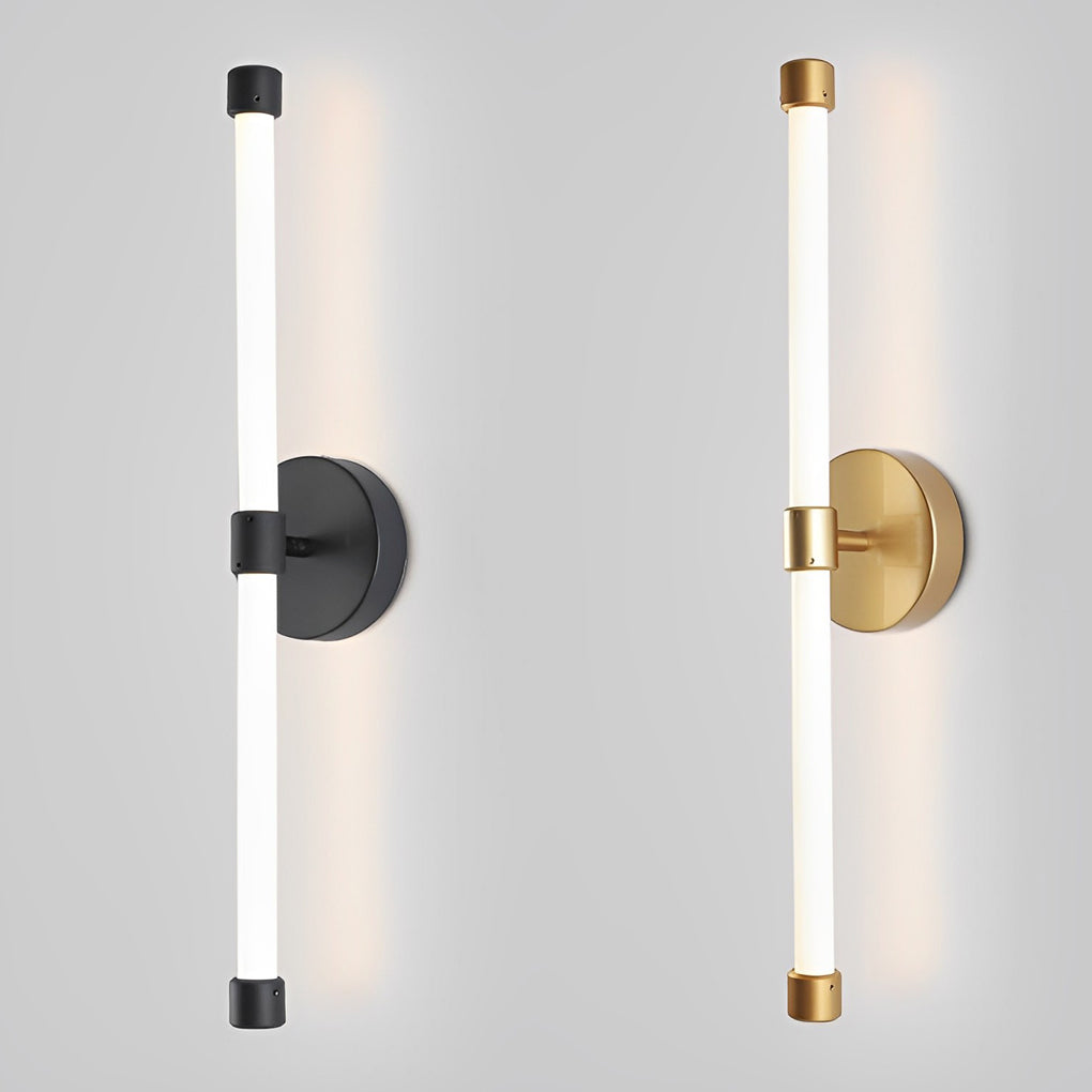 Minimalist Strip LED Wall Sconce — Iron and Acrylic, 10W, Three-Step Dimming, 3000K/4500K/6000K, 24" Linear