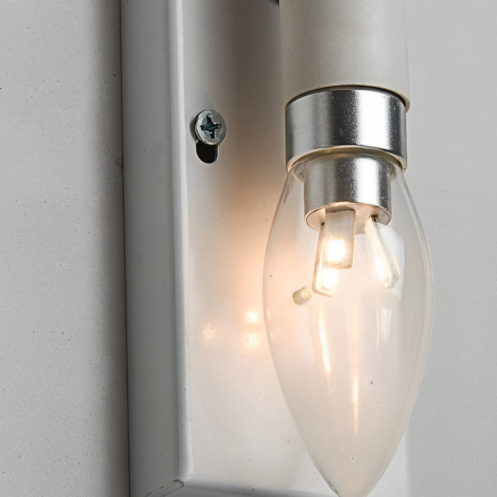 Rectangular Gypsum Up/Down Wall Sconce — White, Glass, G4, 3000K Warm White, 4"W × 10"H