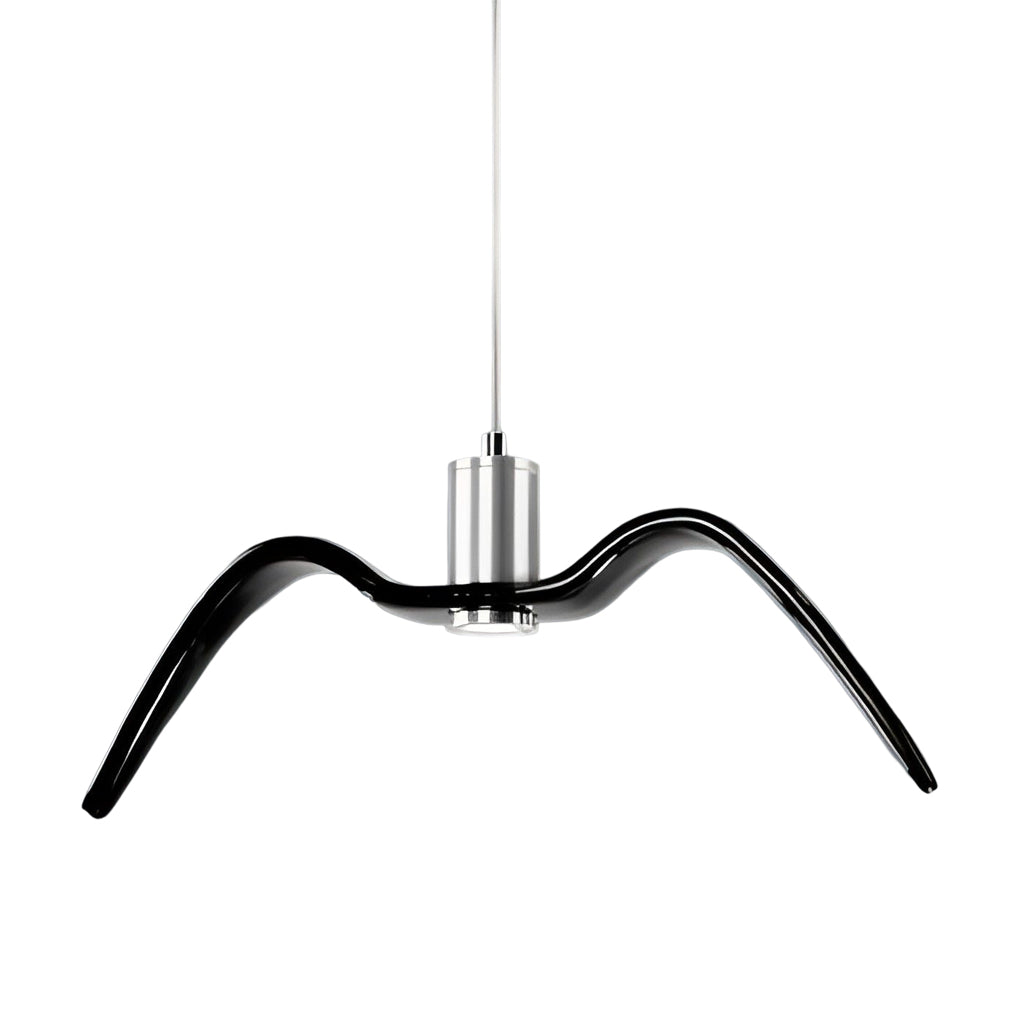 Seagull LED Chandelier — Ceramic and Chrome, Modern, Warm White 3000K
