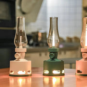 Contemporary LED Table Lamp with Battery Operation in Kerosene Style Luxe