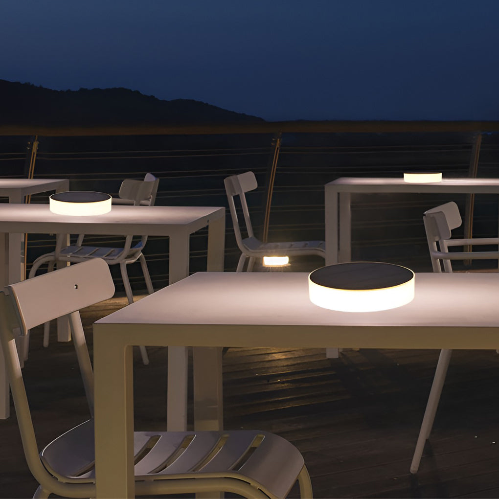 Seamless Solar Disk Ground Light — PC, LED, Warm White / Daylight, 8–11 Hr Runtime, Round or Square