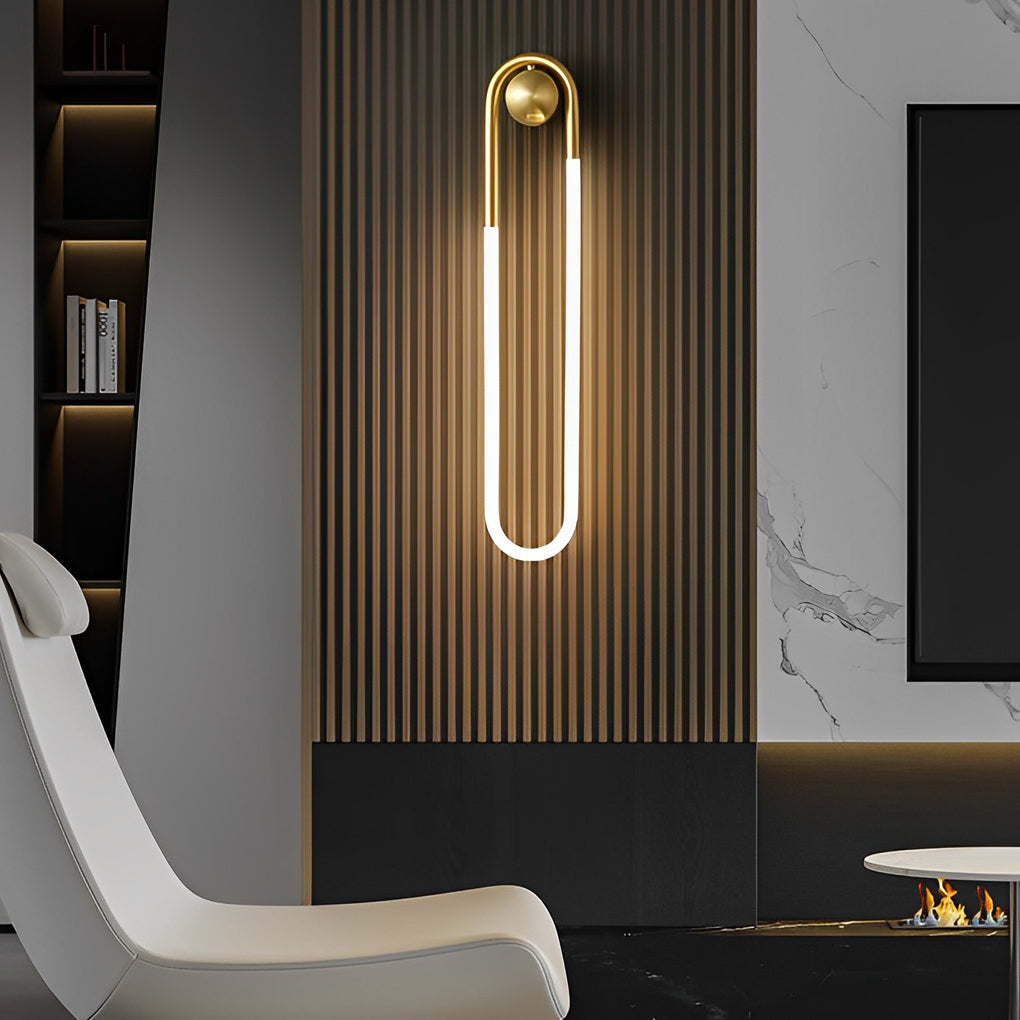Minimalist Round-Rectangular Wall Sconce — Copper & Black, Brass, Acrylic Shade, 9W/18W LED, Three-Step Dimming, 3000K/4500K/6000K