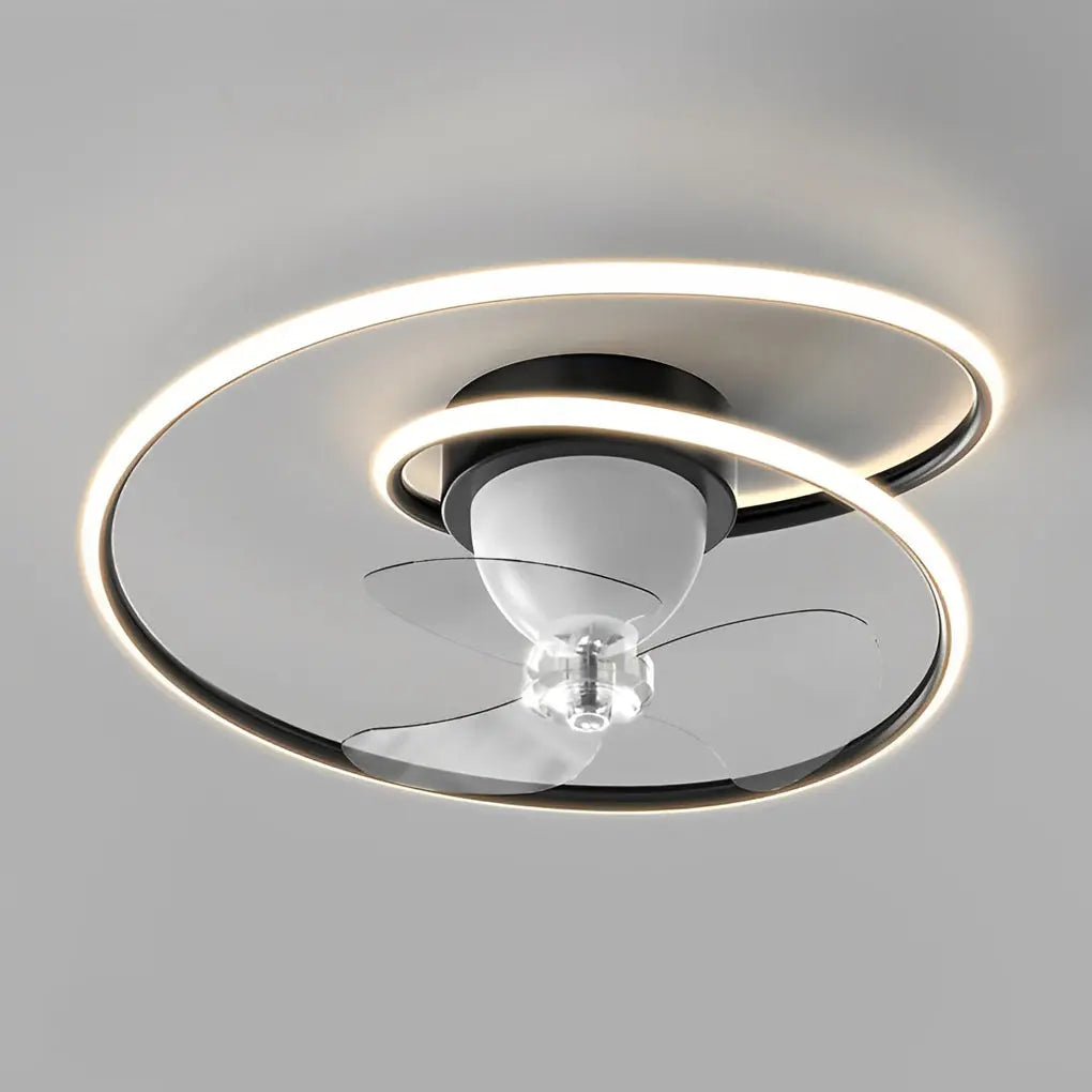 Modern Ceiling Fan Light with Smart 360° Rotation, LED Stepless Dimming, and Timing Features Luxe