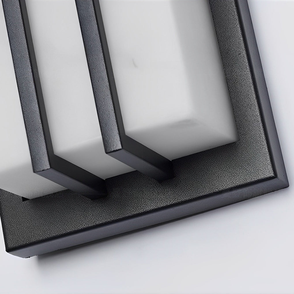 Modern Minimalist Outdoor Wall Sconce — Stainless Steel & Resin, 28W LED, IP54, 3000K/4500K/6000K