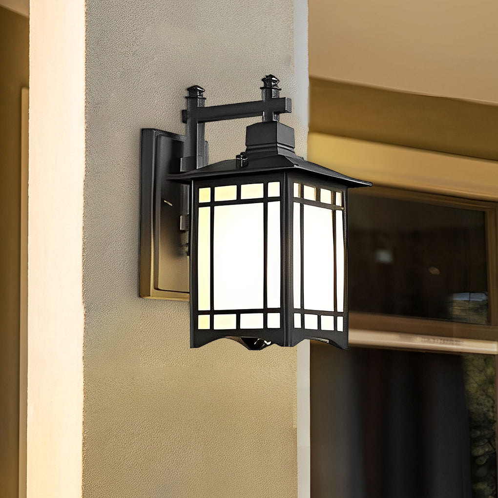 Vintage Retro Solar Outdoor Wall Sconce — Die-Cast Aluminum, LED, IP55, Remote Control, 3000K Warm White, Black / Bronze