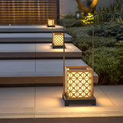 Modern Retro Portable Outdoor Lantern — Stainless Steel & PE, Solar / Hardwired, LED 3000K, IP65, Black