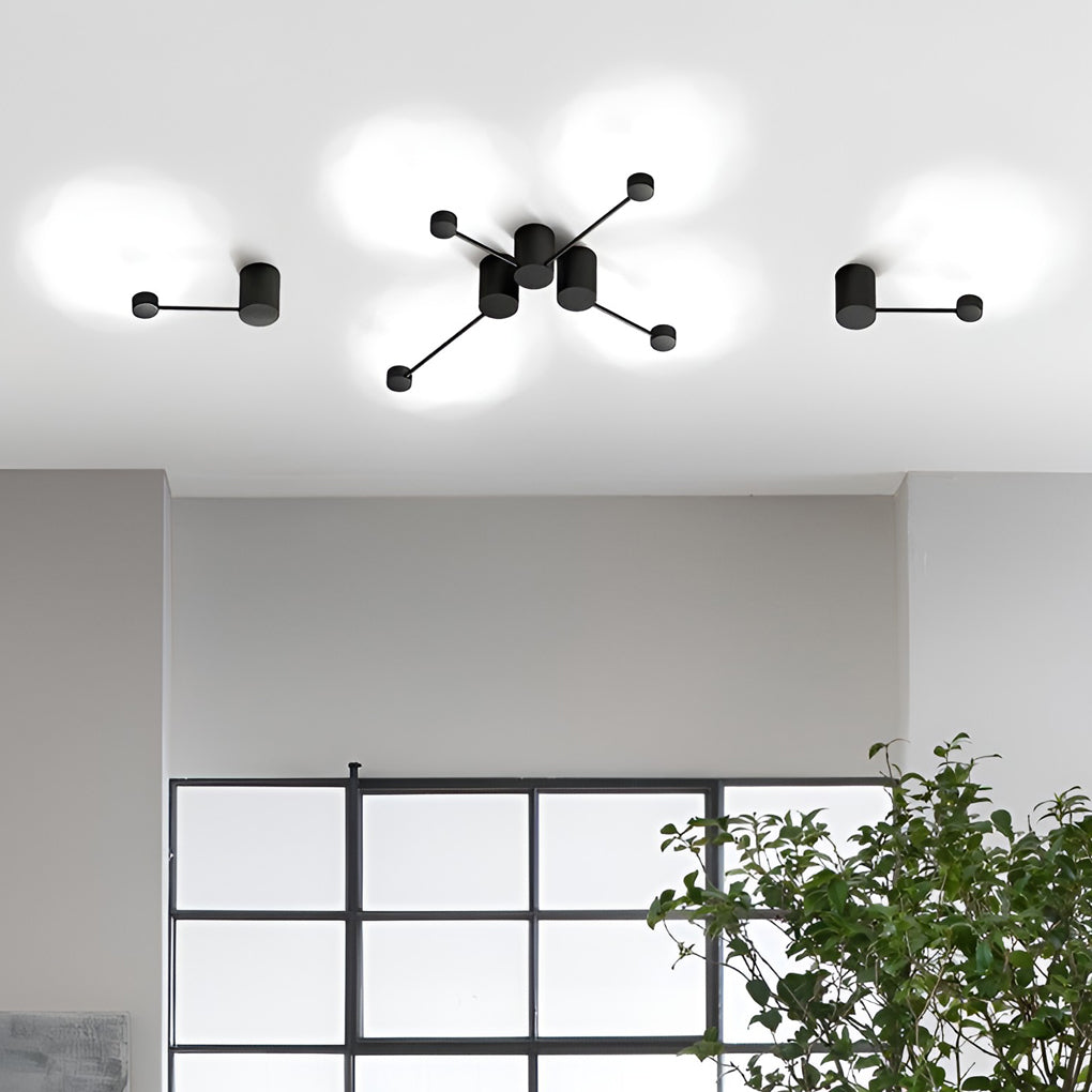 Round Linear LED Wall Sconce — Black Aluminum, Warm White / 6000K, Straight or Right-Angle