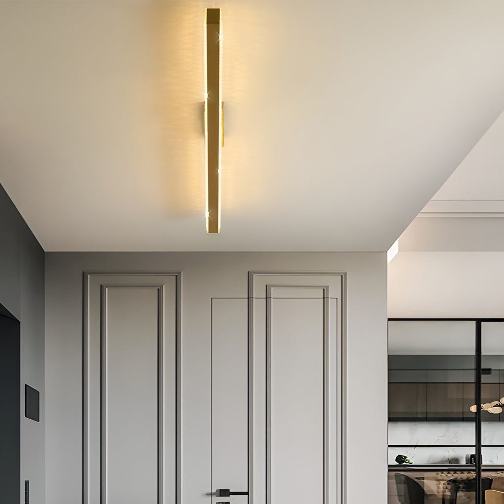 Sword Linear Wall Sconce — Acrylic, Iron, 41", 3-Step Dimming, Remote Control, Black / White / Gold