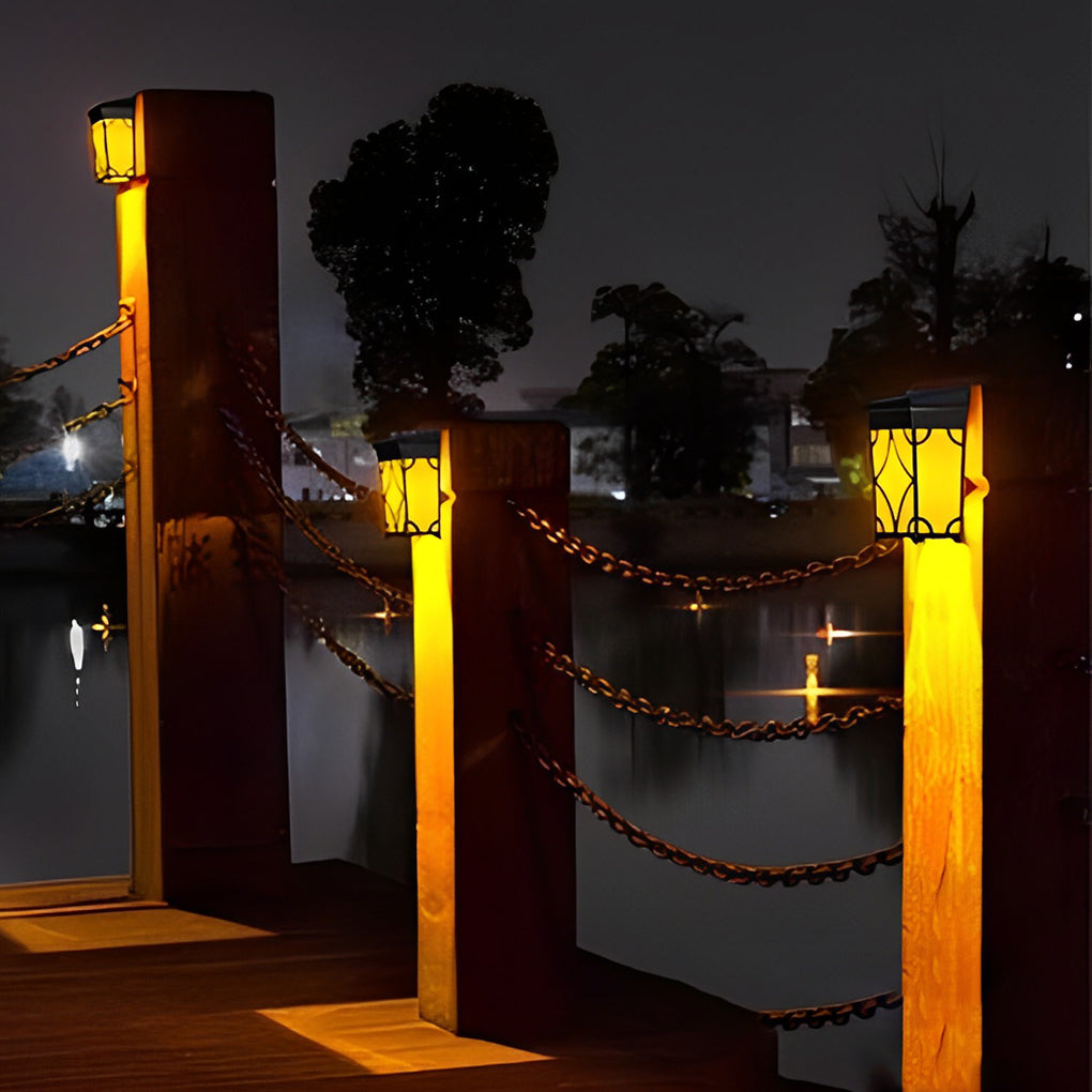 Black Solar Outdoor Wall Sconce, 2-Pack — RGB + Warm White LED, Motion Sensor, IP65 Weatherproof