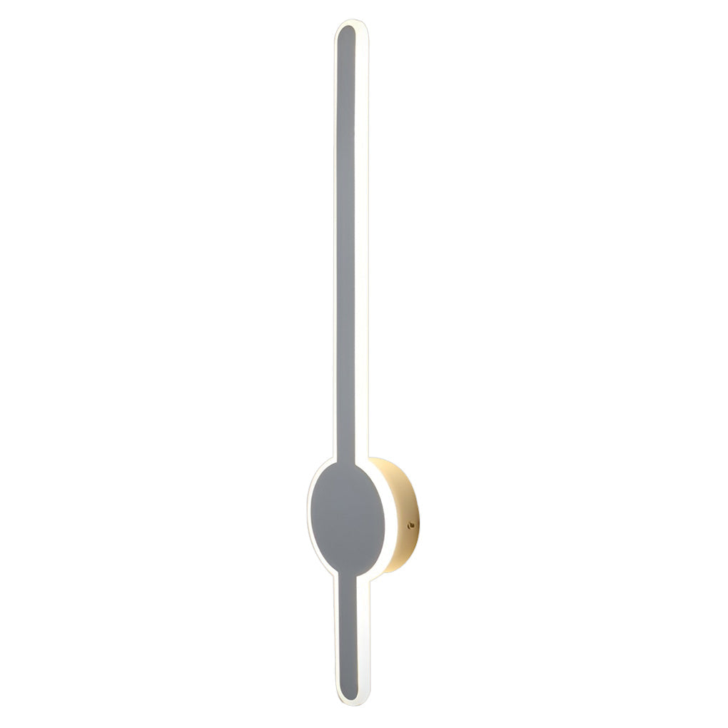 Contemporary Linear LED Wall Sconce — Hardware and Acrylic, Black / Gold / White, 16", 24", or 31"