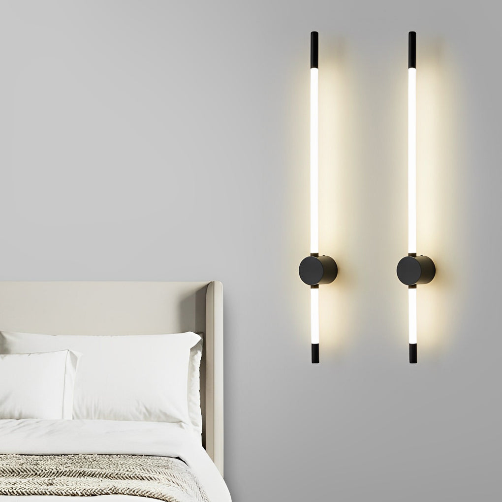 Minimalist Linear Wall Sconce — Iron and Acrylic, LED, 10W/17W/24W, 3000K/6000K, Vertical or Horizontal Mount