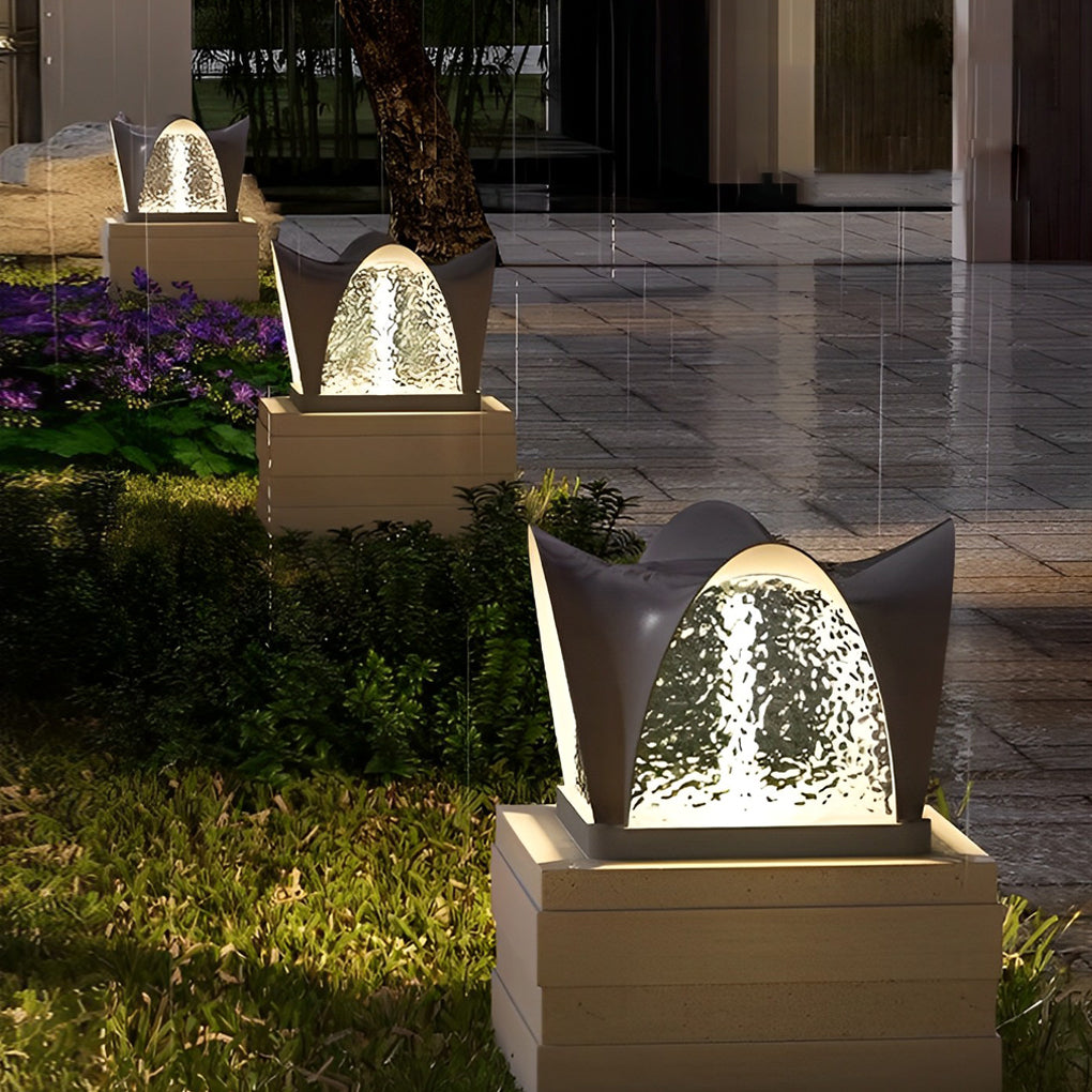 Modern Black Solar Post Cap Light — ABS & Acrylic, LED, IP65 Weatherproof, 3000K Warm White